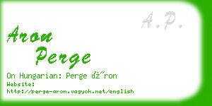 aron perge business card